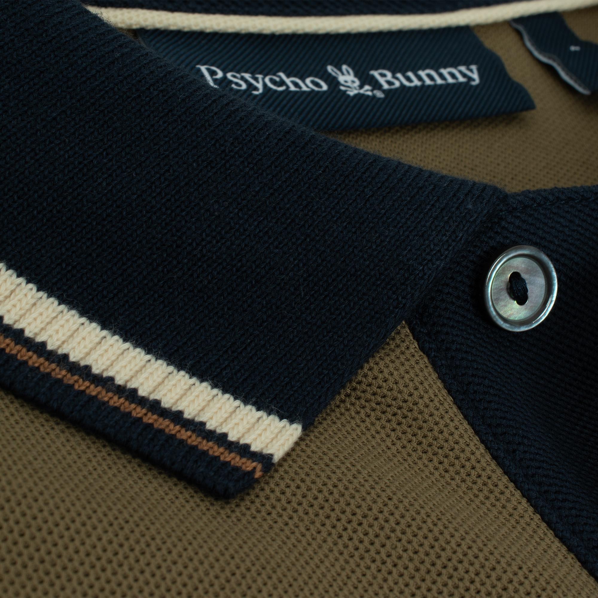 Psycho Bunny Wade Pique Mens Polo Shirt Dusky Green